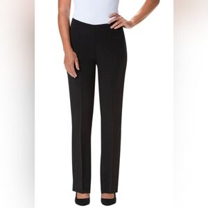 Style & Co Petite Black Pants Elastic Waist Band Straight Leg